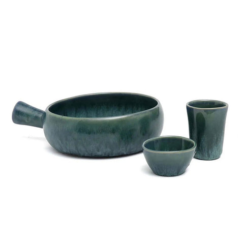 Aqua Portuguese Stoneware Sauce Bowl – Blue (Extra Small, Ø 6.5 cm)