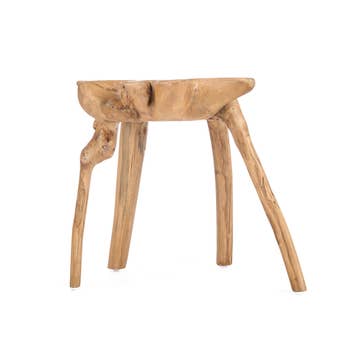Il Tavolino Rooty in Radice di Teak Naturale