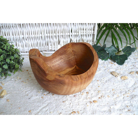 Ciotola RUSTIC rotonda (Ø ca. 14 cm) in legno d'ulivo