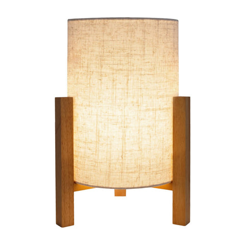 Lampada da Tavolo in Legno e Tessuto "Matilda" (H: 32 cm) – Attacco E27