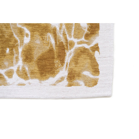 Tappeto Flatweave Eco-Sostenibile "Swim" – Zafferano (Oro, Beige e Bianco)