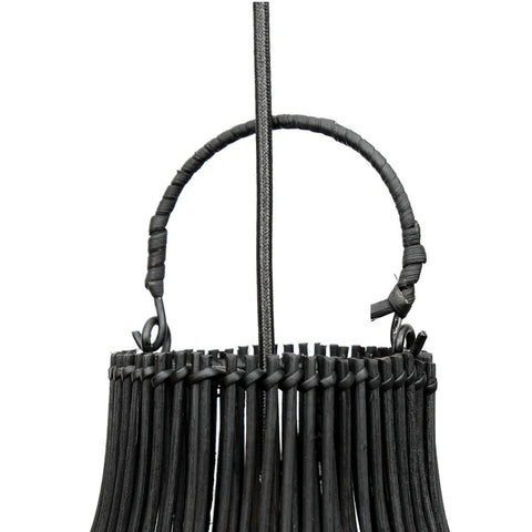 Lampada a Sospensione in Rattan Lobster Trap – Nero (Grande, Ø 50 cm)