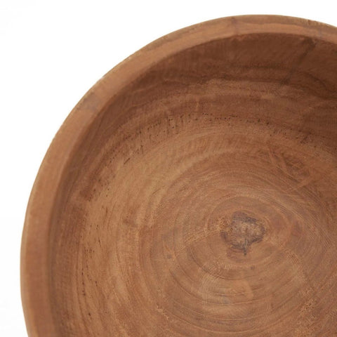 Ciotola Zen in Legno Massello di Teak – Naturale (Ø 25 cm)
