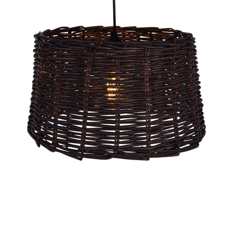 Lampada a sospensione in rattan naturale intrecciato Basket di diametro 38 cm 
