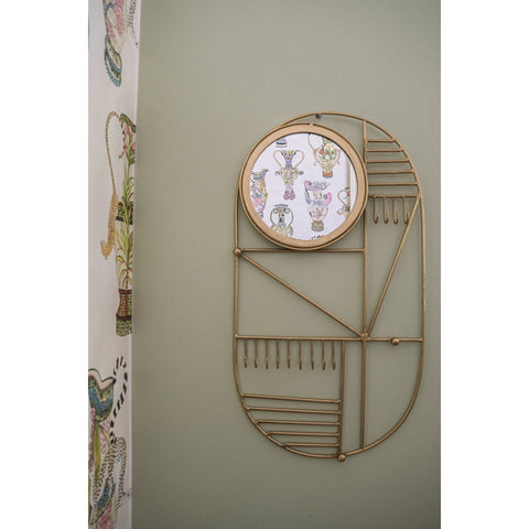 Appendiabiti da Parete Scultoreo in Ottone "Do I Look Pretty" (28x52 cm)