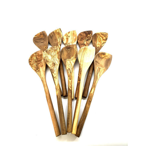 Set cucchiai cucina rustica minimalista legno naturale