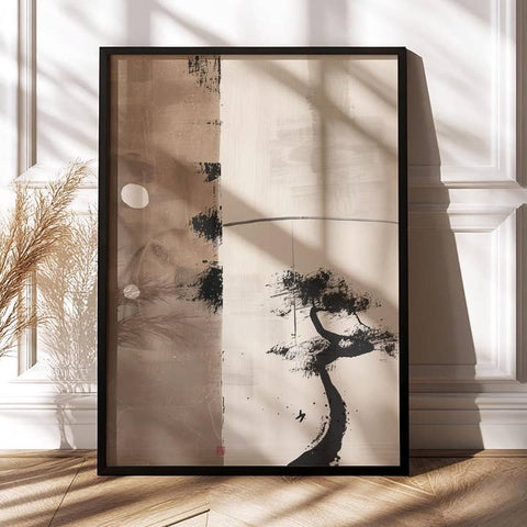 quadro japandi benea﻿th the quiet sky arte zen