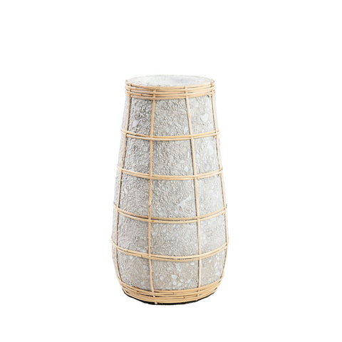 Vaso Cutie in terracotta naturale con dettaglio in rafia