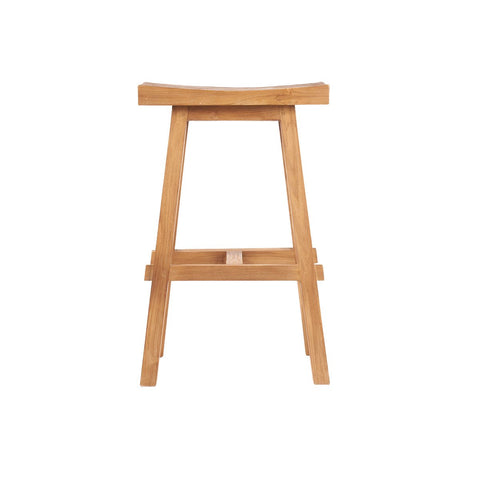 Sgabello da Bar Outdoor in Teak di Recupero Tabanan (H 75 cm)