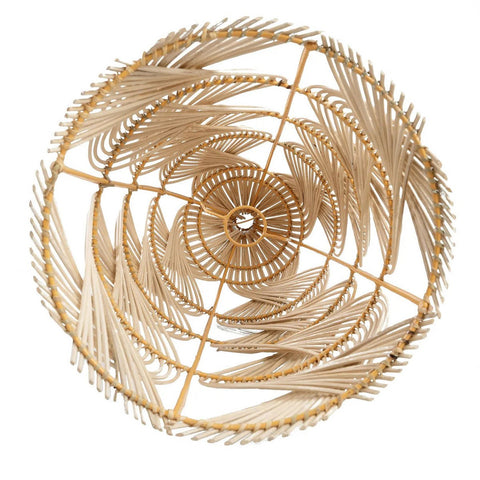 Lampadario a Sospensione in Rattan La Garaffa – Naturale (Grande, H 70 cm)
