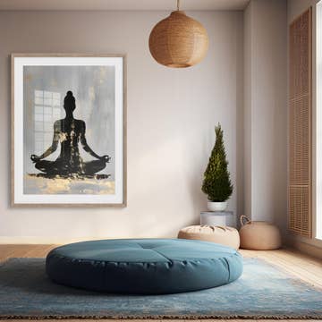 arte da parete wabi sabi figura meditativa minimalista