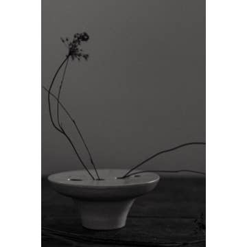 Japandi Beige Stoneware Candle Holder and Flower Vase