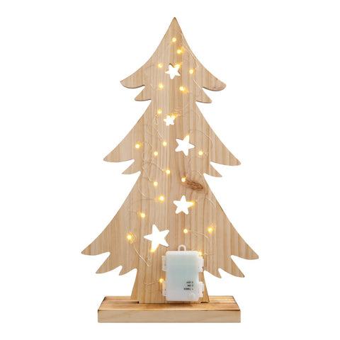 Scultura Luminosa Natalizia in Legno "ARD Tree" Albero Piccolo (H: 47 cm)