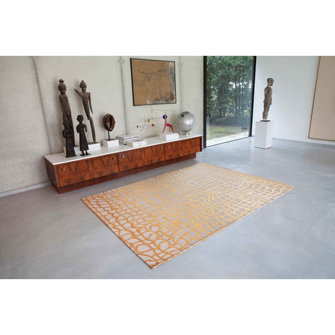 Tappeto Flatweave Eco-Sostenibile "Dedalo" – Scarabeo Giallo