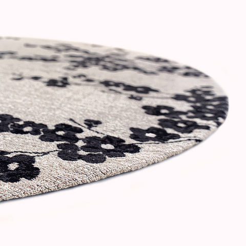 Louis De Poortere Tappeto Floreale Eco – Night Snow / Nero Sakura
