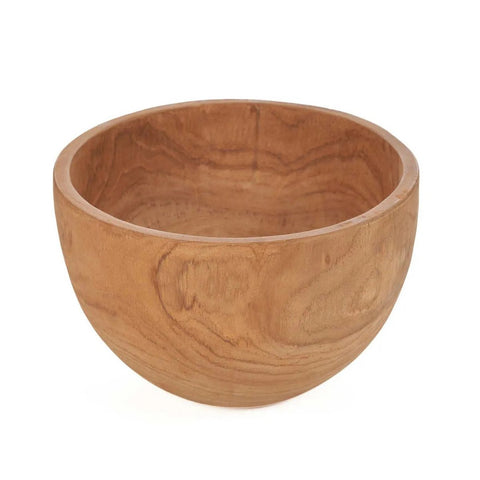 Ciotola Zen in Legno Massello di Teak – Naturale (Ø 25 cm)