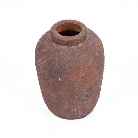 Vaso Scultoreo in Terracotta The Clay Echo – Borgogna / Bordeaux (Piccolo, H 20 cm)