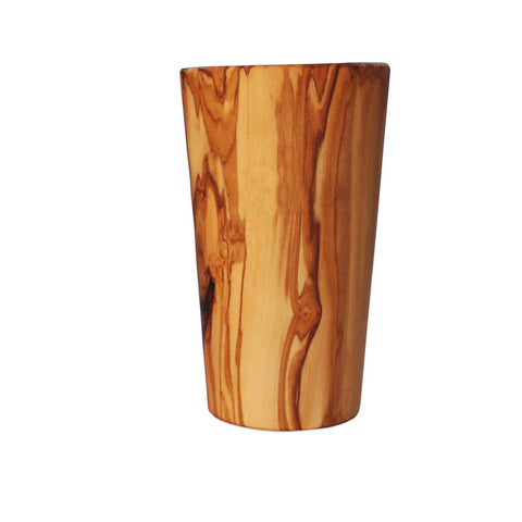 Bicchiere grande in legno d’ulivo