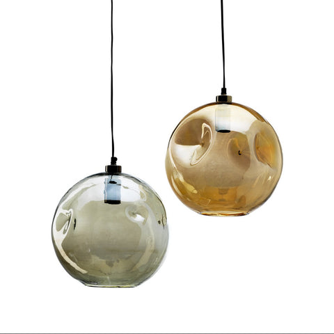 Lampada a Sospensione in Vetro Riciclato Bubbella – Oro Pallido (Ø 29 cm, H 33 cm)