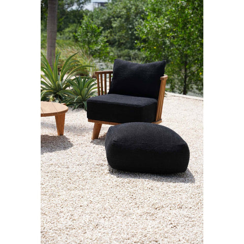 Pouf Basso Rotondo in Cotone Intrecciato Comfy Pouffe (60x25 cm)