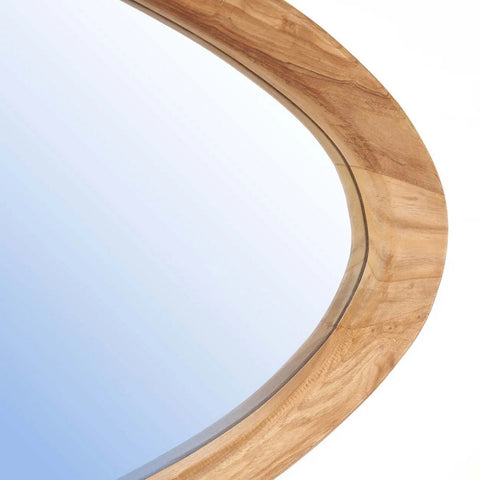 Organic Silhouette Teak Wall Mirror L (80x56 cm)
