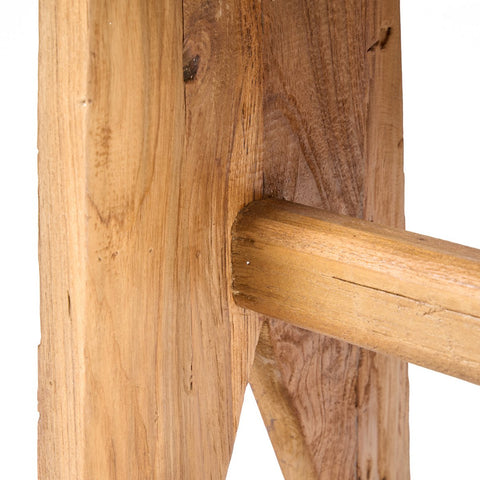 Sgabello Siku in Teak di Recupero – Naturale