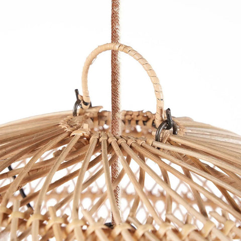 Lampadario a Sospensione in Rattan Intrecciato The Bubble – Naturale (Medio, Ø 50 cm)