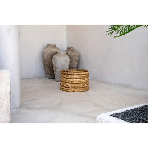 Cestino Contenitore Scultoreo in Alga Marina Chungu (Ø 54 cm, H 35 cm)