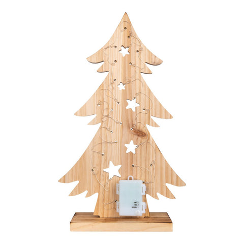 Scultura Luminosa Natalizia in Legno "ARD Tree" Albero Piccolo (H: 47 cm)