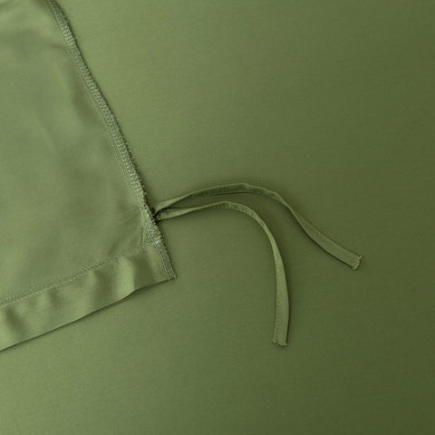 Premium 400-Thread-Count Bamboo Duvet Cover – Deep Moss / Deep Moss Green