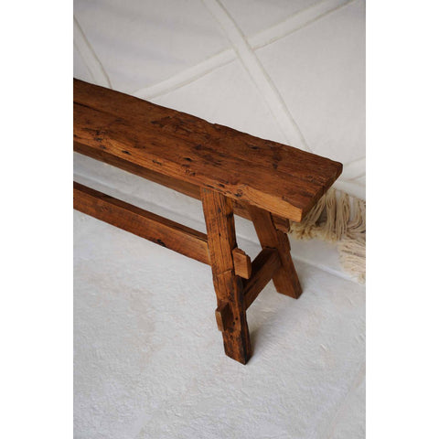 Panca Rustica in Legno di Teak Naturale