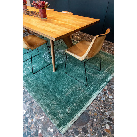 Louis De Poortere Tappeto Flatweave "Medallion" – Majestic Forest (Verde)