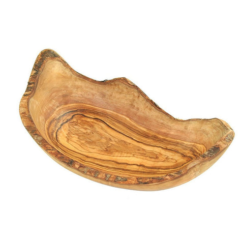 Portafrutta Bordo Rustico (25-29 cm) in Legno d'Ulivo