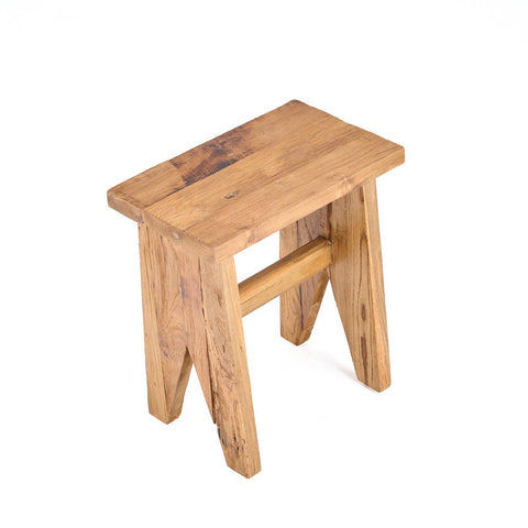 Sgabello Siku in Teak di Recupero – Naturale