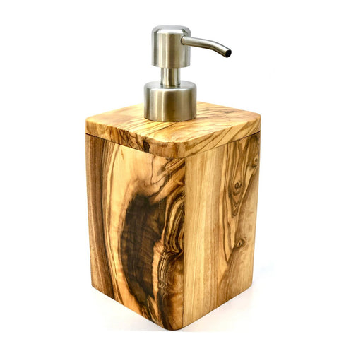 Dispenser Sapone ENJOY in Legno d’Ulivo e Acciaio Inox 150 ml