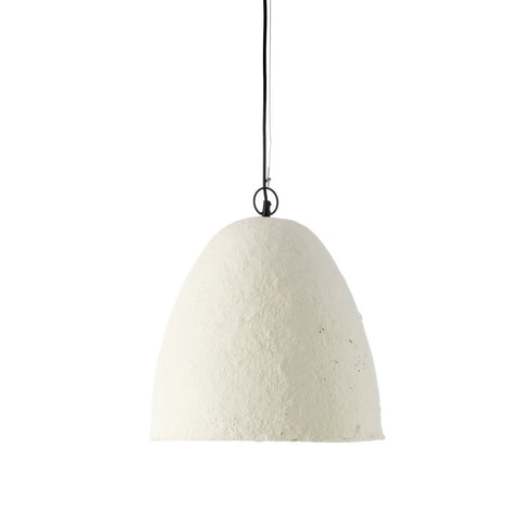 Lampadario The Savana L bianco in cartapesta artigianale con design Japandi minimal