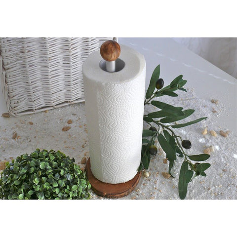 Portarotolo in stile naturale in cucina moderna luminosa
