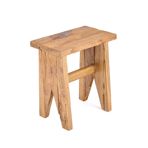 Sgabello Siku in Teak di Recupero 