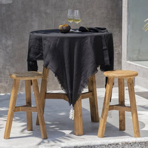 Tovaglia Rettangolare in 100% Puro Lino (150x250 cm) - Nera