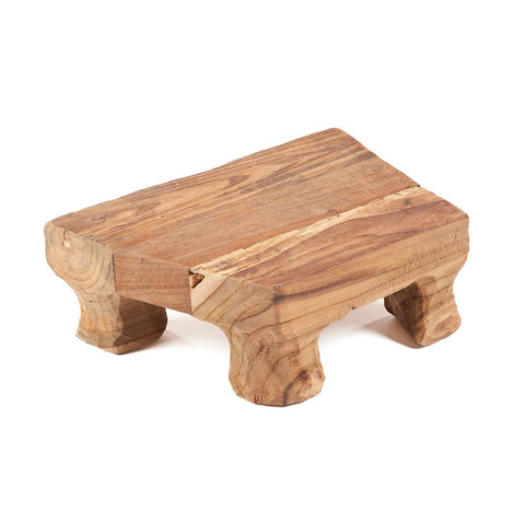 Vassoio Buonissimo in legno di teak naturale artigianale stile Japandi per servire antipasti e decorare la tavola