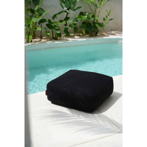 Pouf Basso Rotondo in Cotone Intrecciato Comfy Pouffe (60x25 cm)