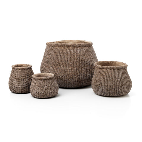 Brown Faux Puff Planter – L