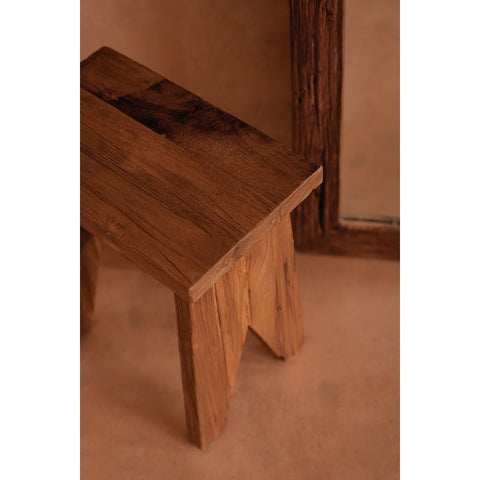 Sgabello Siku in Teak di Recupero – Naturale