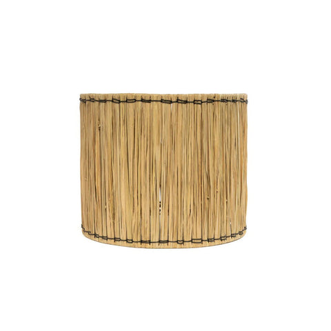 Lampada da Tavolo in Terracotta e Rattan Molokai – Bianco Naturale (H 51 cm)
