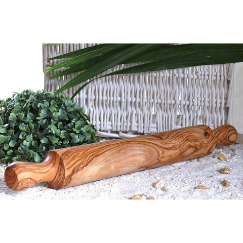 Mattarello Ergonomico con Manici in Legno di Ulivo Massello (40 cm)