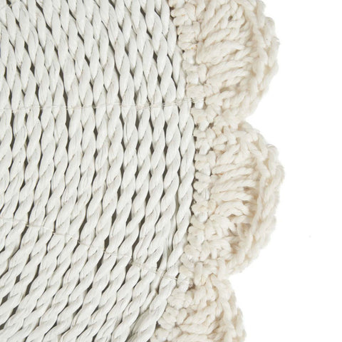 Tovaglietta Rotonda in Alghe e Macramè "The Macrame Marriage" – Bianca