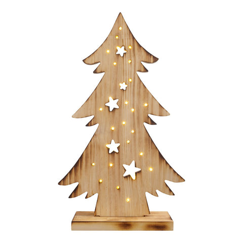 Scultura Luminosa Natalizia in Legno "ARD Tree" Albero Piccolo (H: 47 cm)