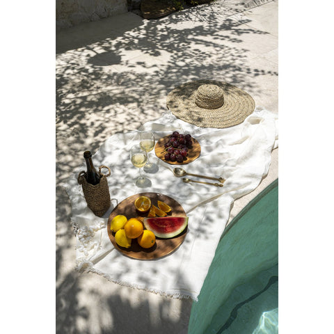 Tovaglia Rettangolare Grande in Puro Lino (180x300 cm) - Bianco Ottico
