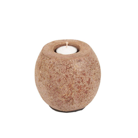 Portacandele Cavestone in Terracotta – Marrone