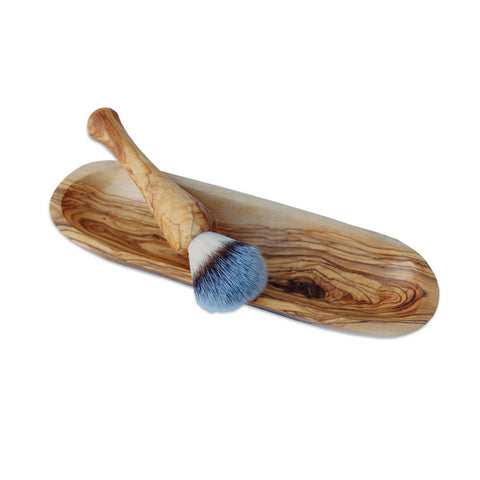 Olive wood bathroom organizer (30 cm)